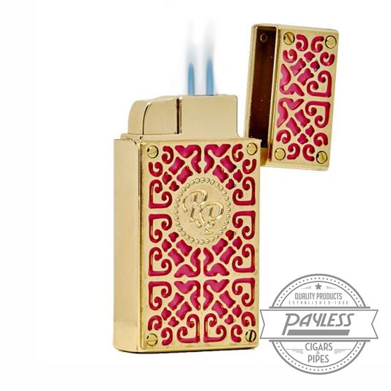 Rocky Patel Burn Lighter Pink & Gold